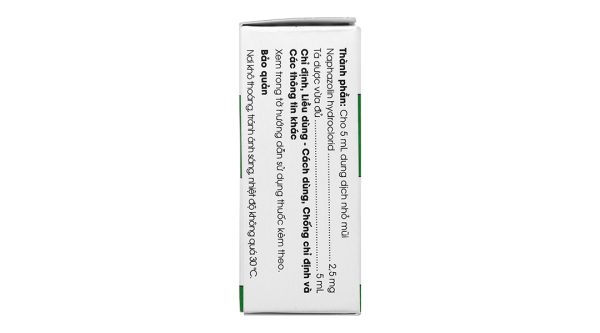 Thuốc nhỏ mũi Naphazolin 0.05% Danapha giảm nghẹt mũi, sung huyết mũi lọ 5ml