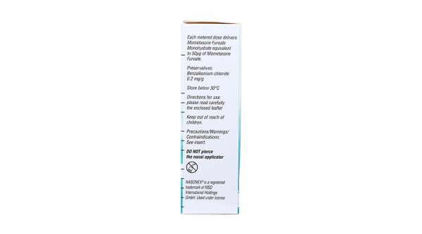 Thuốc xịt mũi Nasonex 0.05% trị viêm mũi dị ứng, viêm xoang chai 60 liều