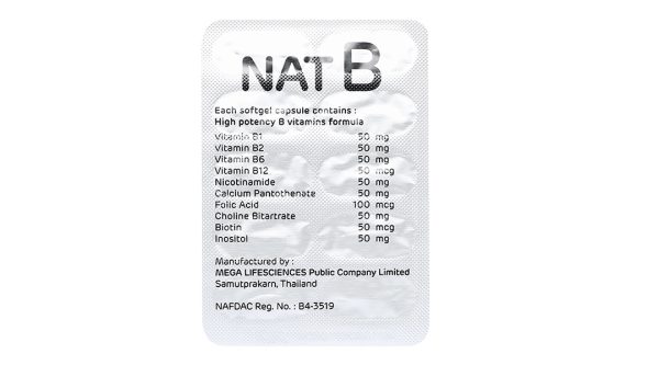 Nat B bổ sung vitamin B, giảm mệt mỏi hộp 30 viên