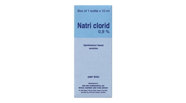 Dung dịch nhỏ mắt Natri Clorid Bidiphar 0.9% vệ sinh mắt, mũi lọ 10ml
