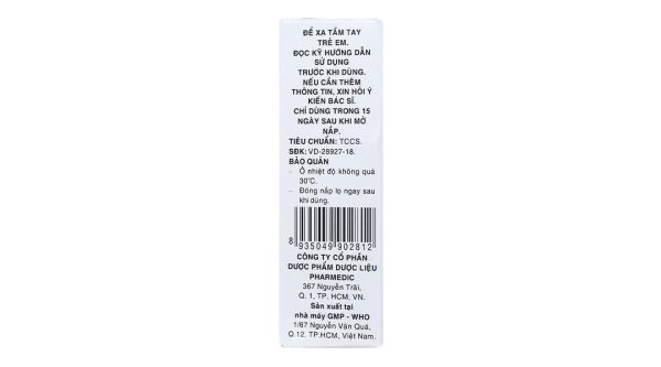Dung dịch Natri Clorid Pharmedic 0.9% vệ sinh mắt, mũi lọ 10ml