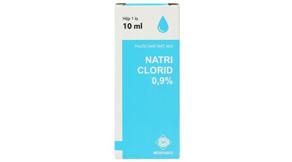 Dung dịch nhỏ mắt, mũi Natriclorid 0,9% Medipharco trị kích ứng mắt, viêm mũi chai 10 ml