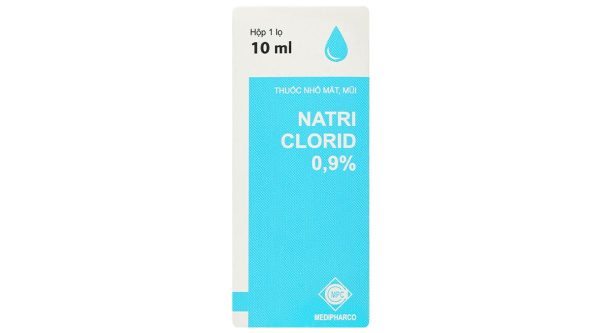 Dung dịch nhỏ mắt, mũi Natriclorid 0,9% Medipharco trị kích ứng mắt, viêm mũi chai 10 ml