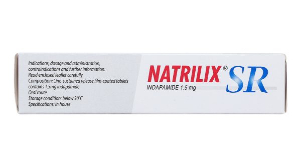 Natrilix SR 1.5mg trị tăng huyết áp (3 vỉ x 10 viên)