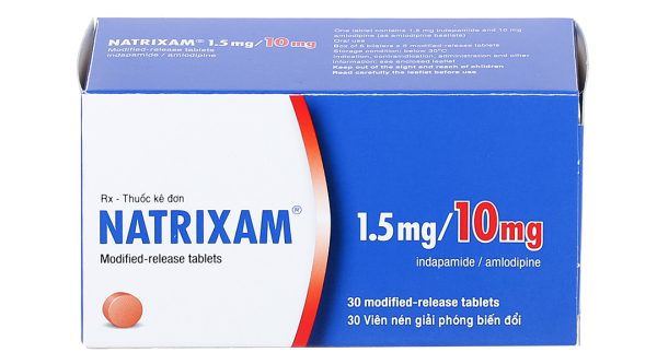Natrixam 1.5mg/10mg trị tăng huyết áp (6 vỉ x 5 viên)