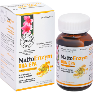 NattoEnzym DHA EPA giúp giảm nguy cơ tắc mạch, đột quỵ do huyết khối chai 60 viên
