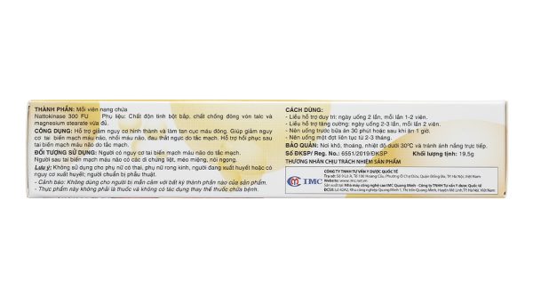 Nattospes hỗ trợ tan cục máu đông, ngừa tai biến hộp 30 viên