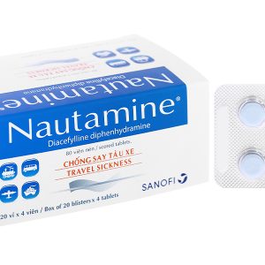 Nautamine 90mg chống say tàu xe (20 vỉ x 4 viên)