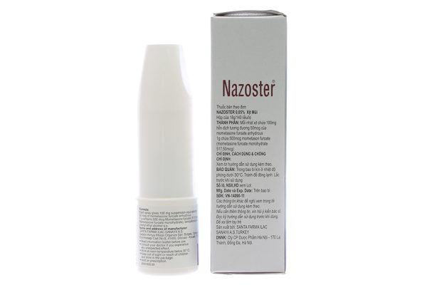 Thuốc xịt mũi Nazoster 0.05% trị viêm mũi dị ứng chai 140 liều