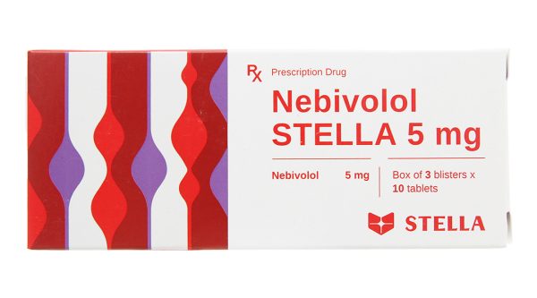 Nebivolol Stella 5mg trị tăng huyết áp (3 vỉ x 10 viên)