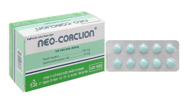 Neo-Corclion trị ho, long đàm, ho mãn tính hay ho do kích ứng (10 vỉ x 10 viên)