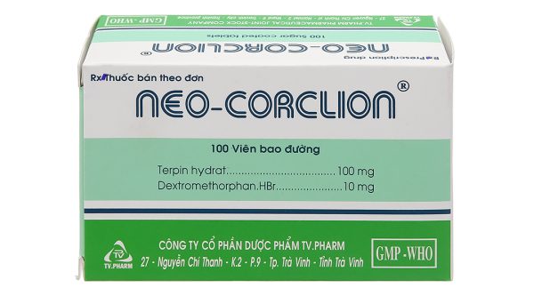 Neo-Corclion trị ho, long đàm, ho mãn tính hay ho do kích ứng (10 vỉ x 10 viên)