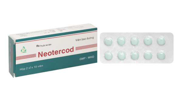 Neotercod trị triệu chứng ho khan, ho do kích ứng (2 vỉ x 10 viên)