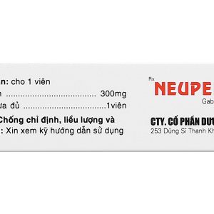 Neupencap 300mg trị động kinh, đau dây thần kinh (3 vỉ x 10 viên)