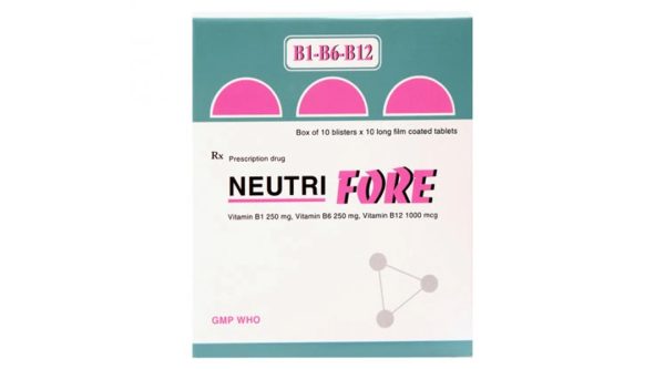 Neutri Fore trị viêm dây thần kinh, thiếu máu ác tính (10 vỉ x 10 viên)