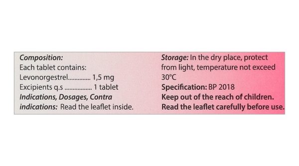 New Choice EC Izzi 1,5mcg tránh thai khẩn cấp 72 giờ(1 vỉ x 1 viên)