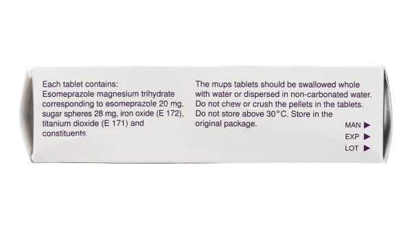 Nexium Mups 20mg trị trào ngược dạ dày, thực quản (2 vỉ x 7 viên)