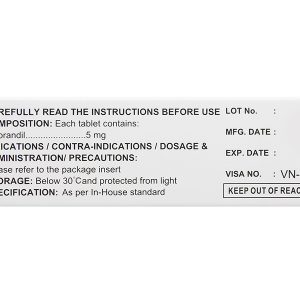 Nicomen Tablets 5mg trị đau thắt ngực (10 vỉ x 10 viên)