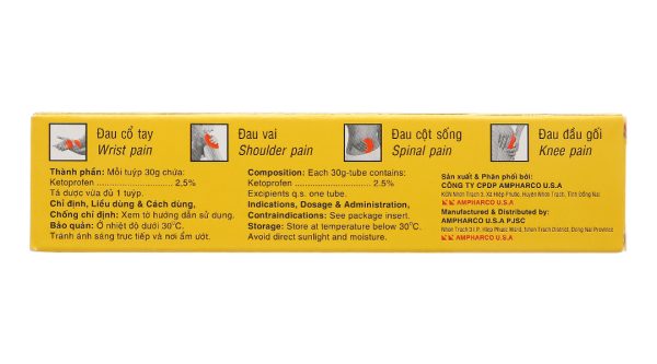 Gel bôi Nidal giảm đau, kháng viêm xương khớp tuýp 30g