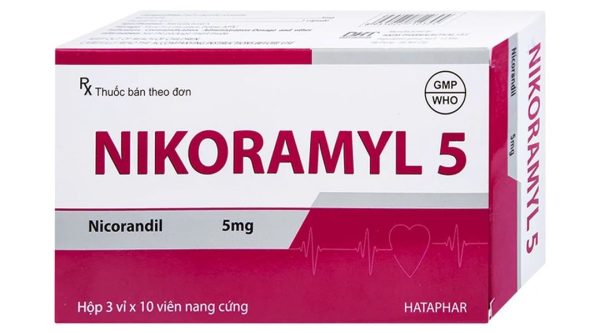 Nikoramyl 5 phòng và điều trị cơn đau thắt ngực (3 vỉ x 10 viên)