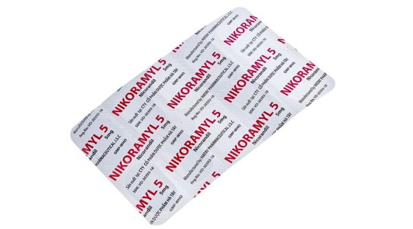 Nikoramyl 5 phòng và điều trị cơn đau thắt ngực (3 vỉ x 10 viên)