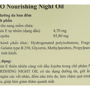 Dầu dưỡng da ban đêm NNO Nourishing giữ ẩm, ngừa nếp nhăn hộp 30 viên
