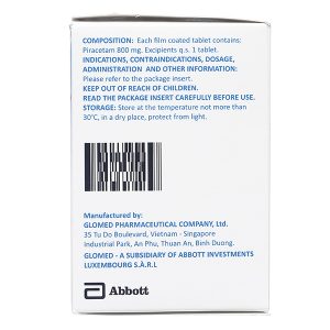 Nootryl 800 trị chóng mặt, giật rung cơ (10 vỉ x 10 viên)