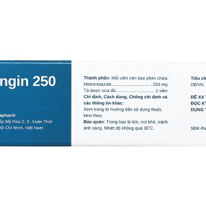Novofungin 250 phòng, trị nhiễm khuẩn kỵ khí (2 vỉ x 10 viên)