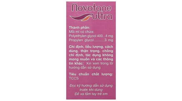 Dung dịch nhỏ mắt Novotane ultra làm dịu mắt, giảm tình trạng kích ứng mắt chai 5ml