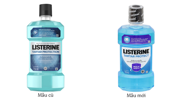 Nước súc miệng Listerine Tartar Protection ngừa mảng bám chai 750ml