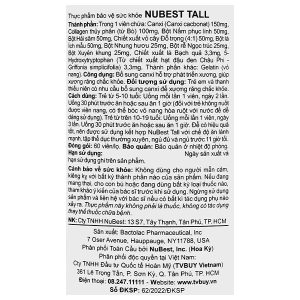 NuBest Tall hỗ trợ phát triển chiều cao lọ 60 viên