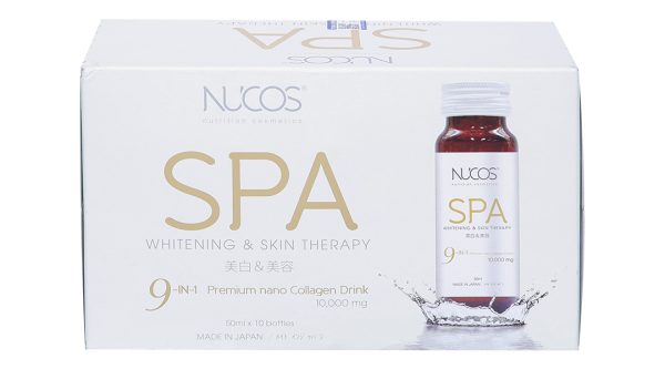 Nước uống Nucos Spa hạn chế lão hóa, làm đẹp da hộp 10 chai x 50ml