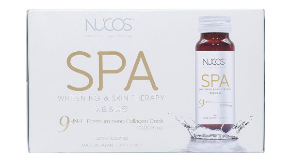 Nước uống Nucos Spa hạn chế lão hóa, làm đẹp da hộp 10 chai x 50ml
