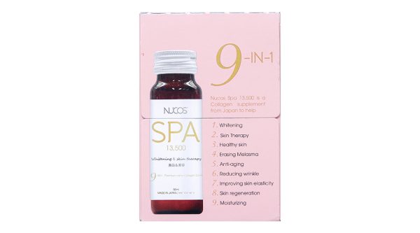 Nước uống Nucos Spa 13.500 hạn chế lão hóa, làm đẹp da hộp 10 chai x 50ml