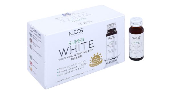 Nước uống Nucos Super White làm trắng da, giảm nám hộp 10 chai x 50ml