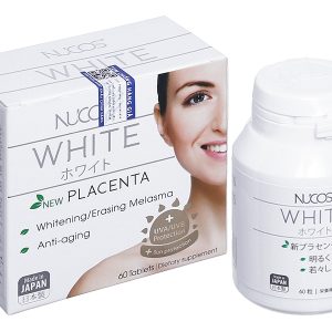 Nucos White New Placenta hỗ trợ trắng da, giảm nám lọ 60 viên