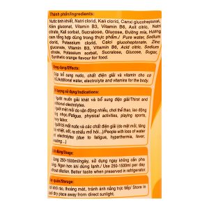 Nước bù điện giải Zozo vị cam chai 250ml