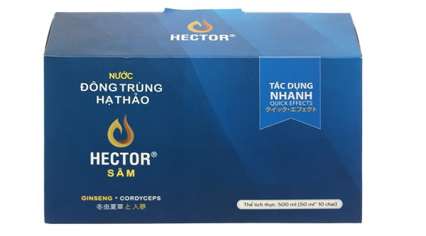 Nước uống đông trùng hạ thảo Hector Sâm bồi bổ sức khỏe, tăng đề kháng hộp 10 chai x 50ml