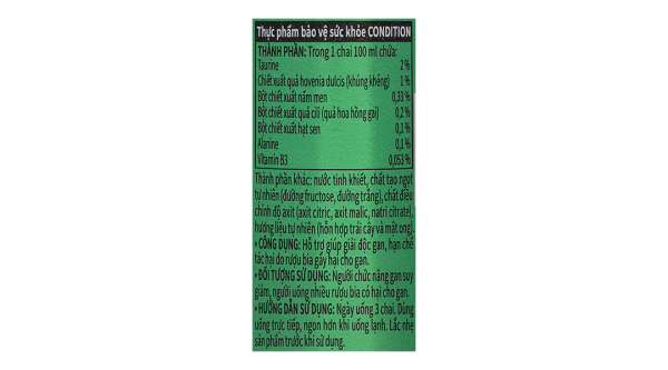 Nước giải rượu Kolmar Condition hỗ trợ giải độc gan, bảo vệ gan chai 100ml