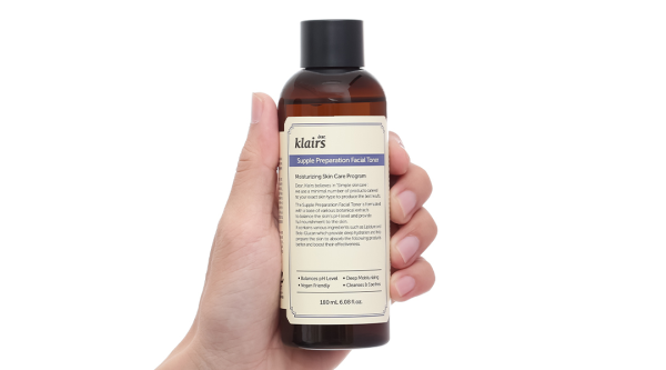 Nước hoa hồng Klairs Supple Preparation Facial cấp ẩm cho da chai 180ml