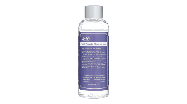 Nước hoa hồng Klairs Supple Preparation Unscented Toner không mùi cấp ẩm cho da chai 180ml