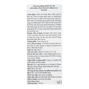 Nước hoa hồng Some By Mi AHA-BHA-PHA 30 Days Miracle Toner ngăn ngừa mụn chai 150ml