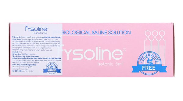 Nước muối sinh lý Fysoline đẳng trương làm sạch mắt, mũi (40 ống x 5ml)