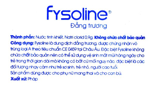 Nước muối sinh lý Fysoline đẳng trương làm sạch mắt, mũi (40 ống x 5ml)