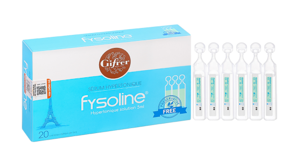 Nước muối sinh lý Fysoline Hypertonic solution giảm ngạt mũi, khô mũi (20 ống x 5ml)