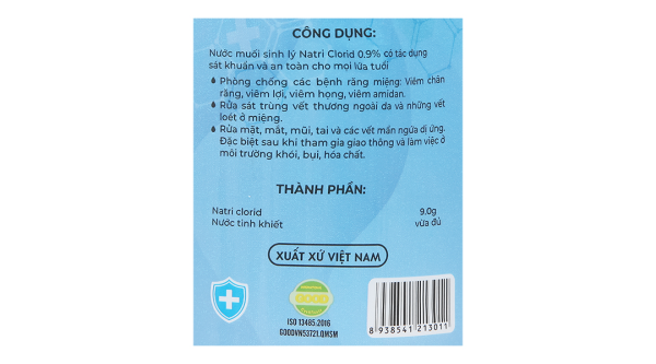 Nước muối Vietrue sát khuẩn, súc miệng chai 1000ml