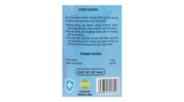 Nước muối Vietrue sát khuẩn, súc miệng chai 500ml
