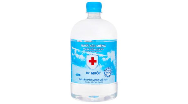Nước súc miệng Dr. Muối ngừa vi khuẩn, giảm mùi hôi miệng chai 1000ml