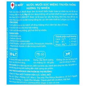 Nước súc miệng Dr. Muối ngừa vi khuẩn, giảm mùi hôi miệng chai 1000ml