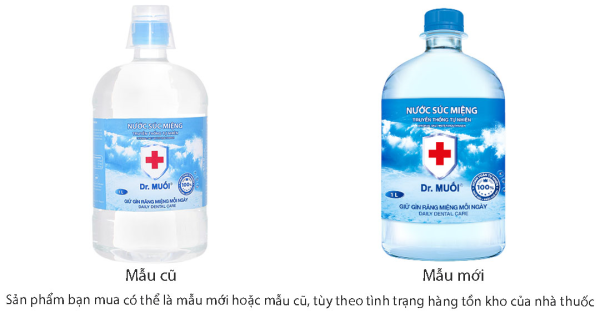 Nước súc miệng Dr. Muối ngừa vi khuẩn, giảm mùi hôi miệng chai 1000ml